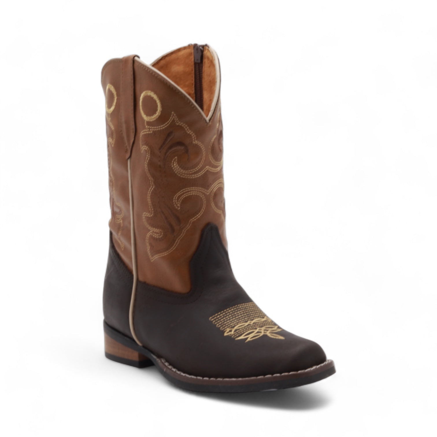 Alan Juniors Brown Leather Boots