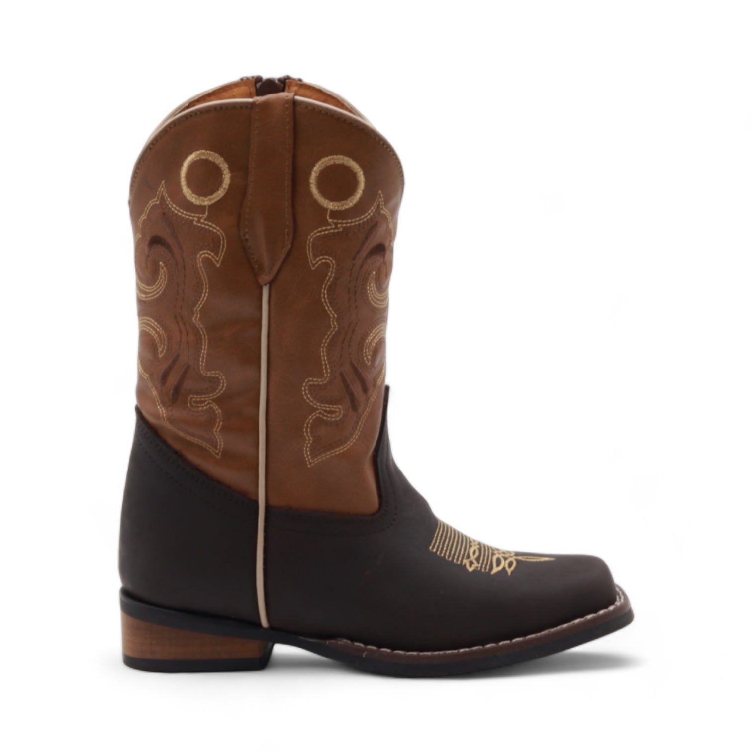 Alan Juniors Brown Leather Boots