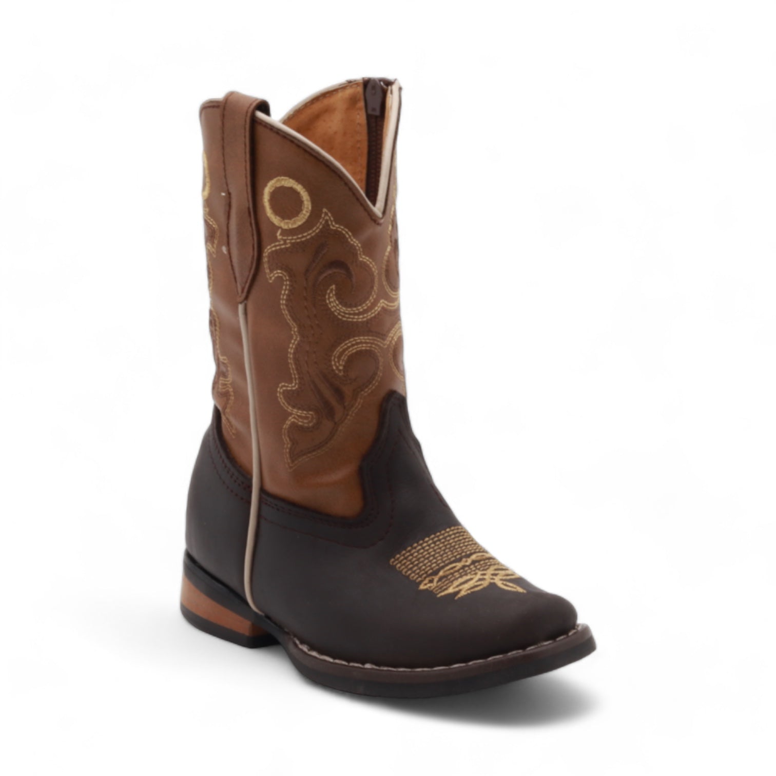 Alan Kids Brown Leather Boots