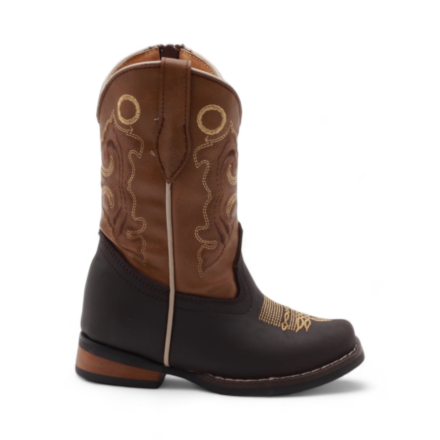 Alan Kids Brown Leather Boots