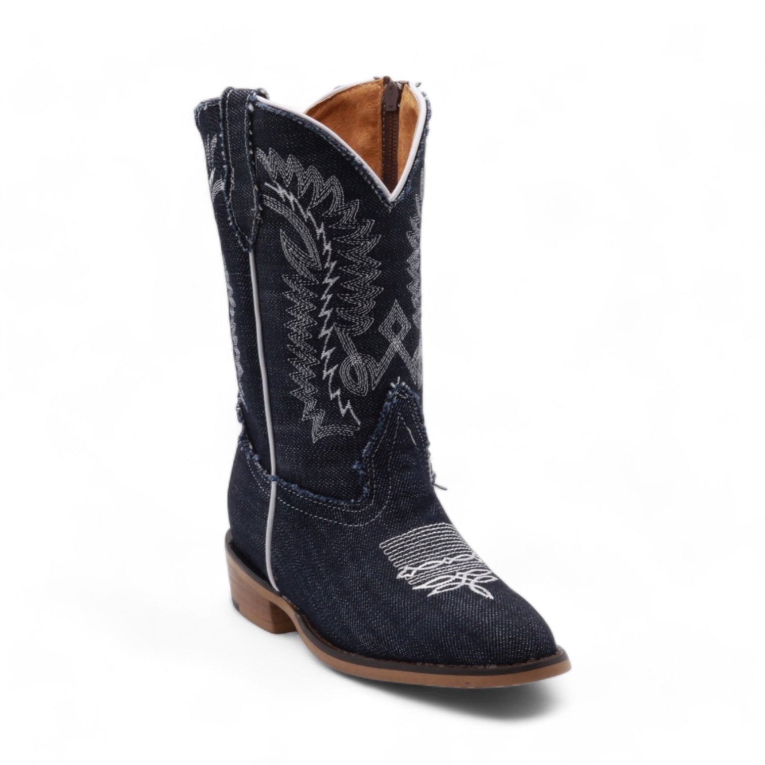 Sadie Juniors Denim Leather Boots