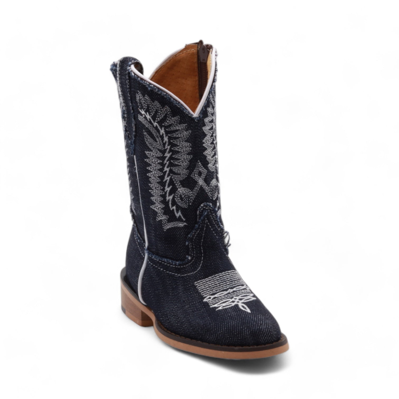 Sadie Kids Denim Leather Boots