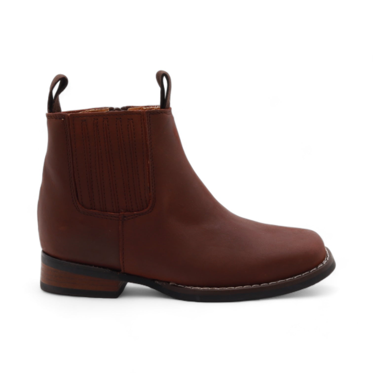 Evan Juniors Brown Leather Short Boots