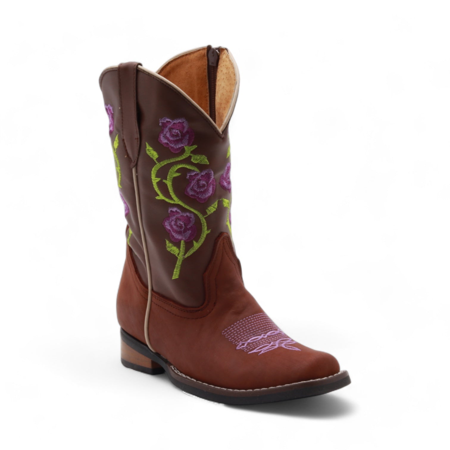 Abigail Juniors Brown Leather Boots