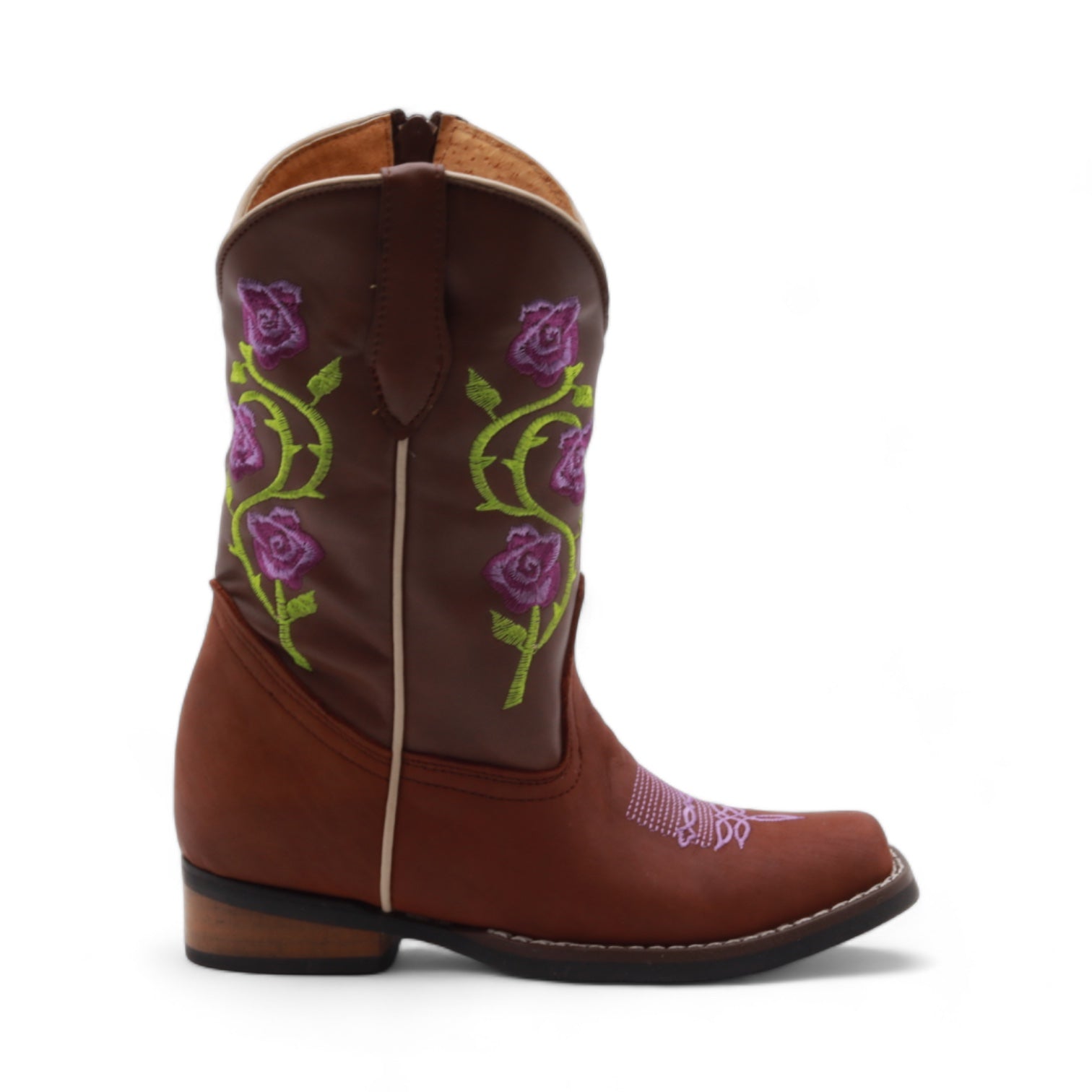 Abigail Juniors Brown Leather Boots
