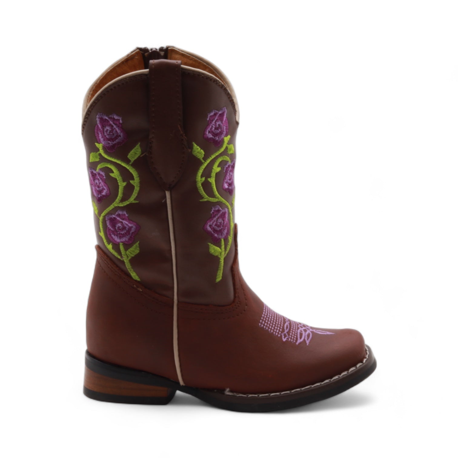 Abigail Kids Brown Leather Boots