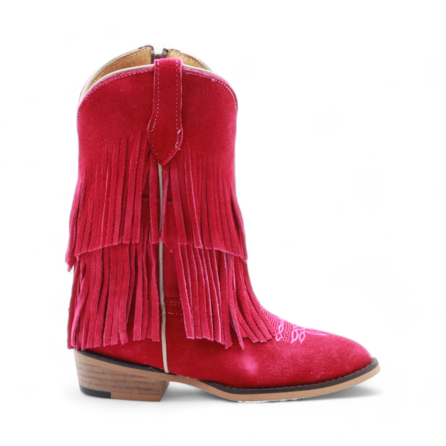 Ella Juniors Fuchsia Suede Leather Boots