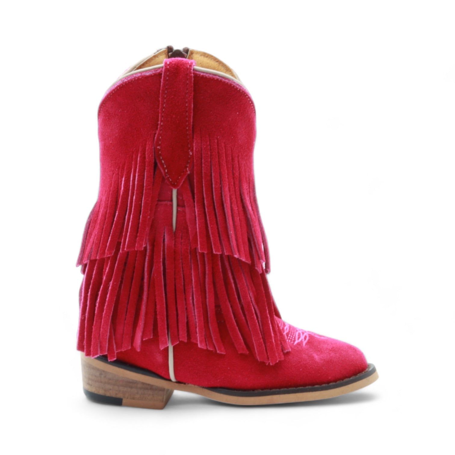 Ella Kids Fuchsia Suede Leather Boots