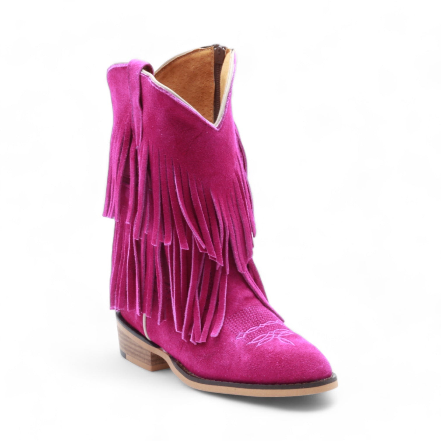 Ella Juniors Gardenia Suede Leather Boots