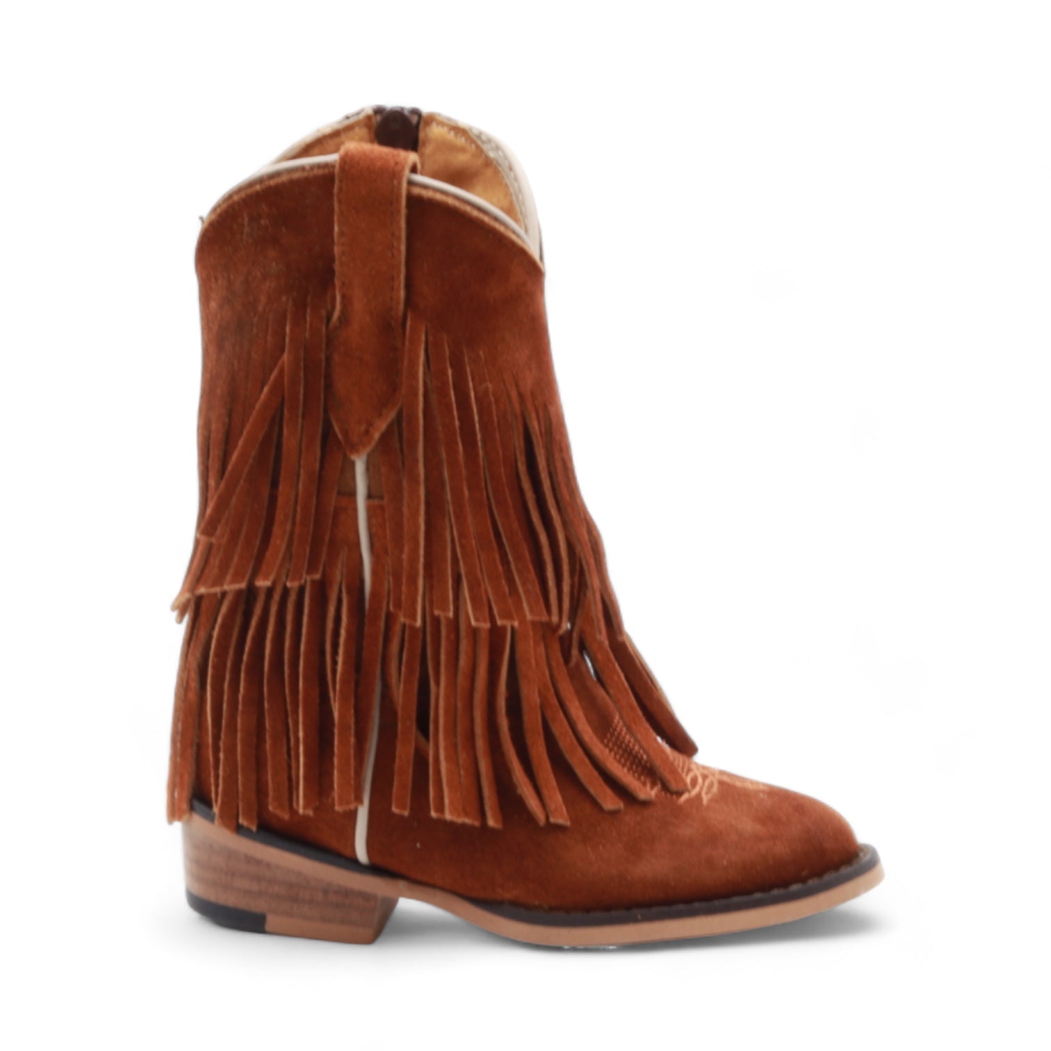 Ella Kids Camel Suede Leather Boots