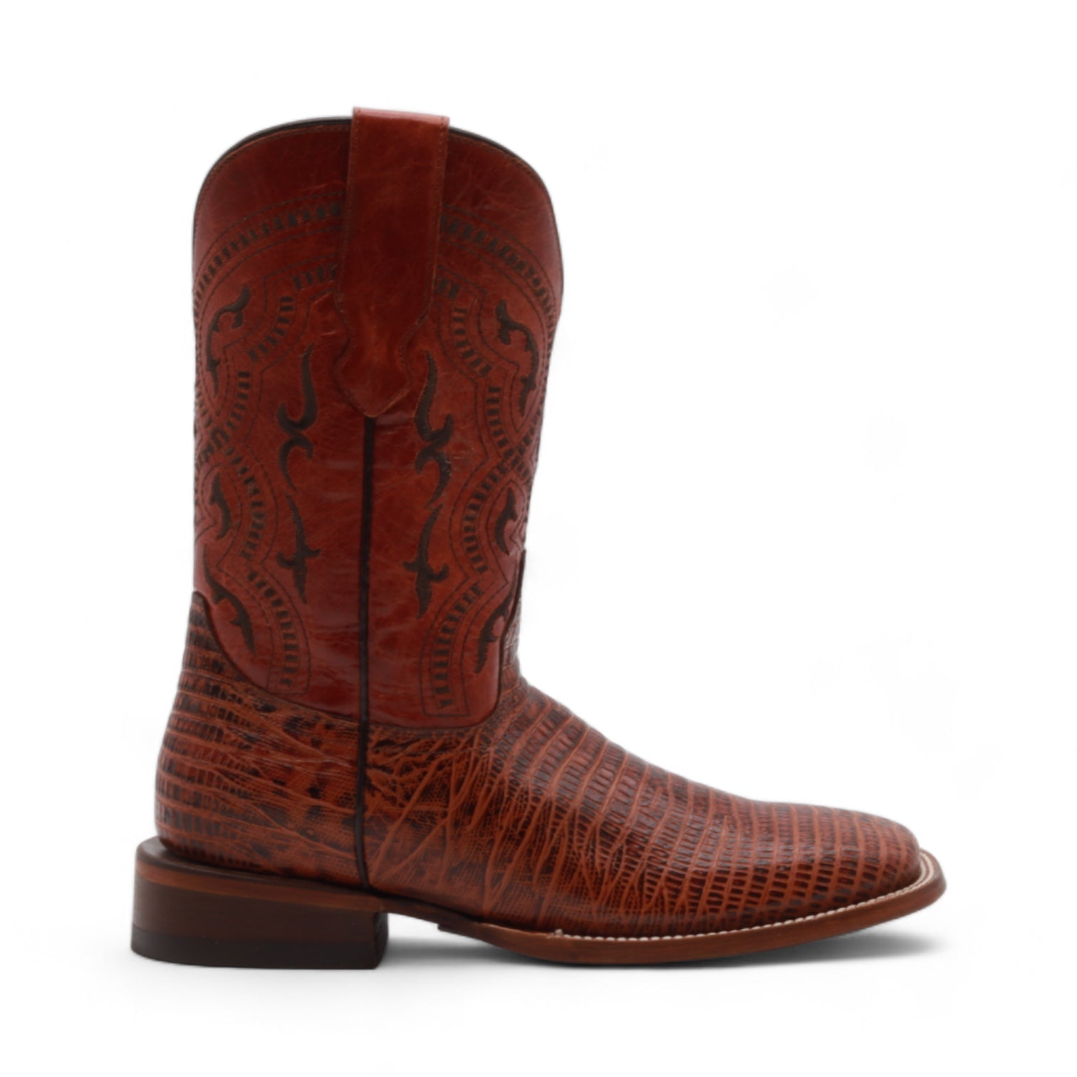 Minnesota Men's Shedron Lizard Print Leather Boots