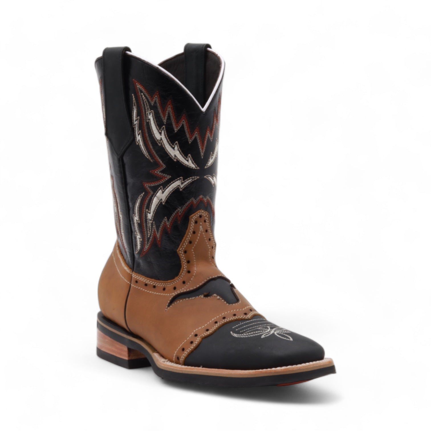 Longhorn Men's Black Leather Boots