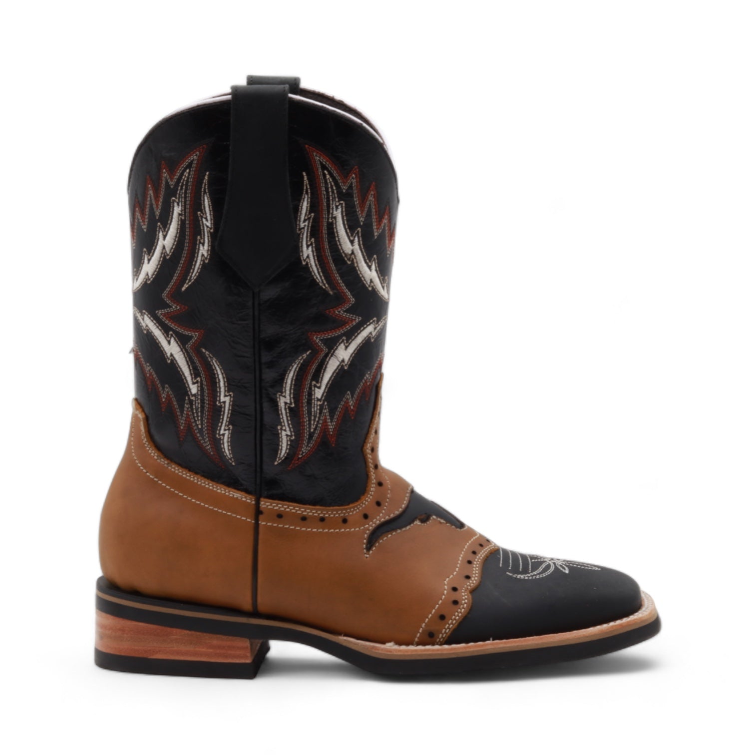 Longhorn Men's Black Leather Boots