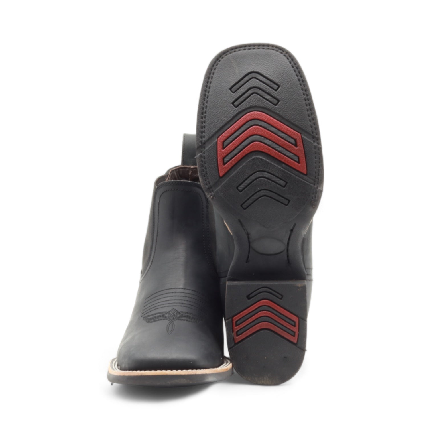 Kingston Men's Black Leather Short Boots