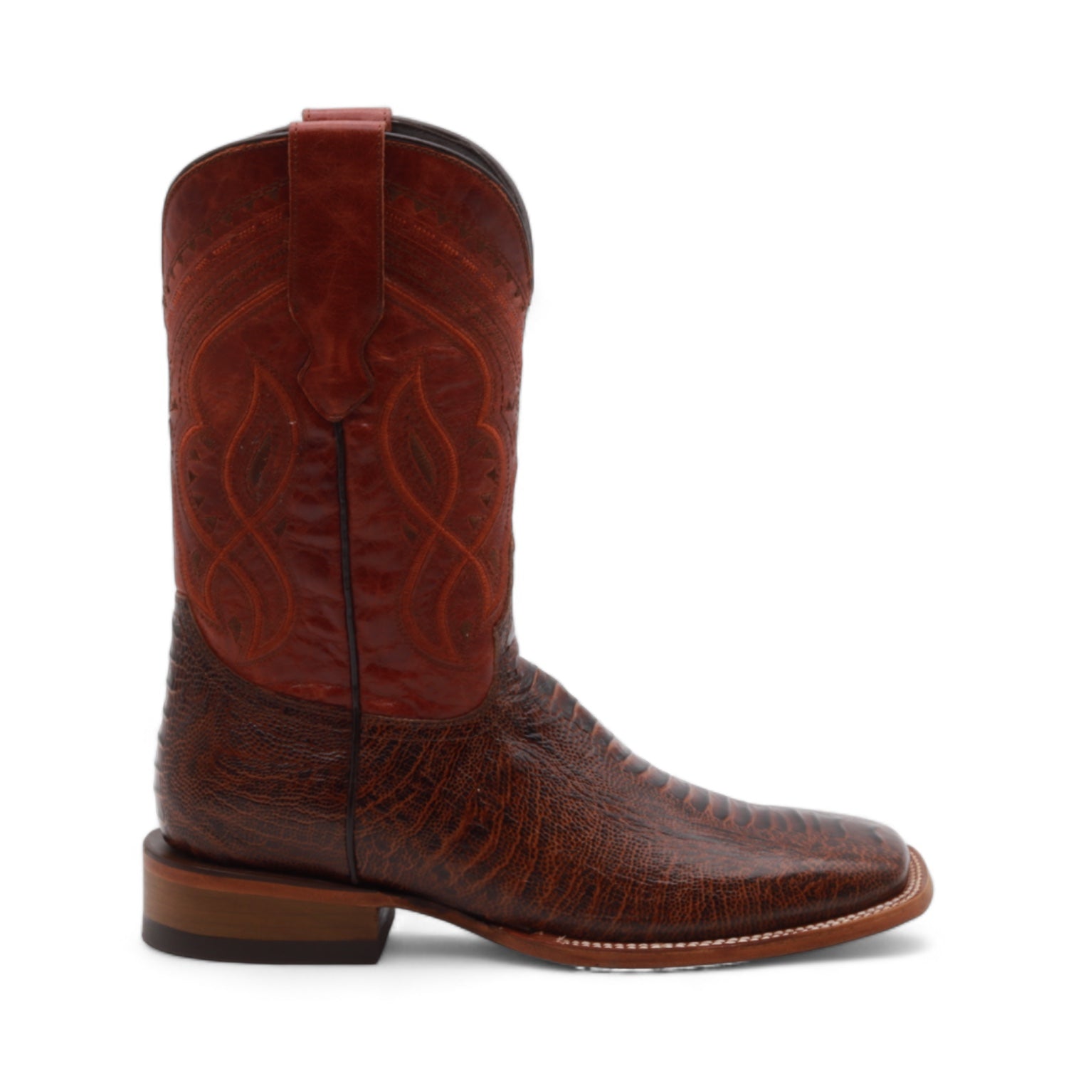 Oregon Men's Shedron Ostrich Leg Print Leather Boots