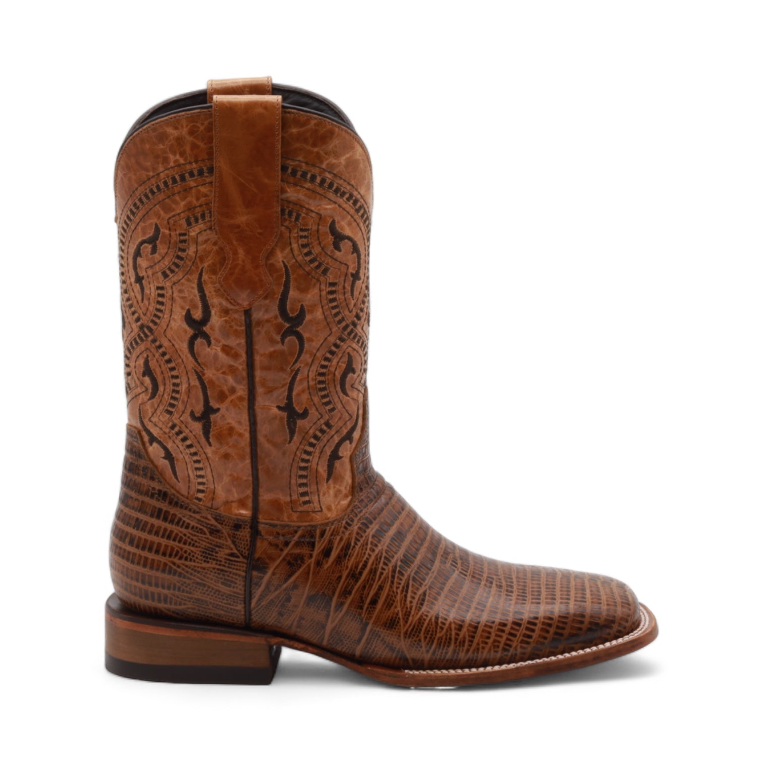Minnesota Men's Camel Lizard Print Leather Boots
