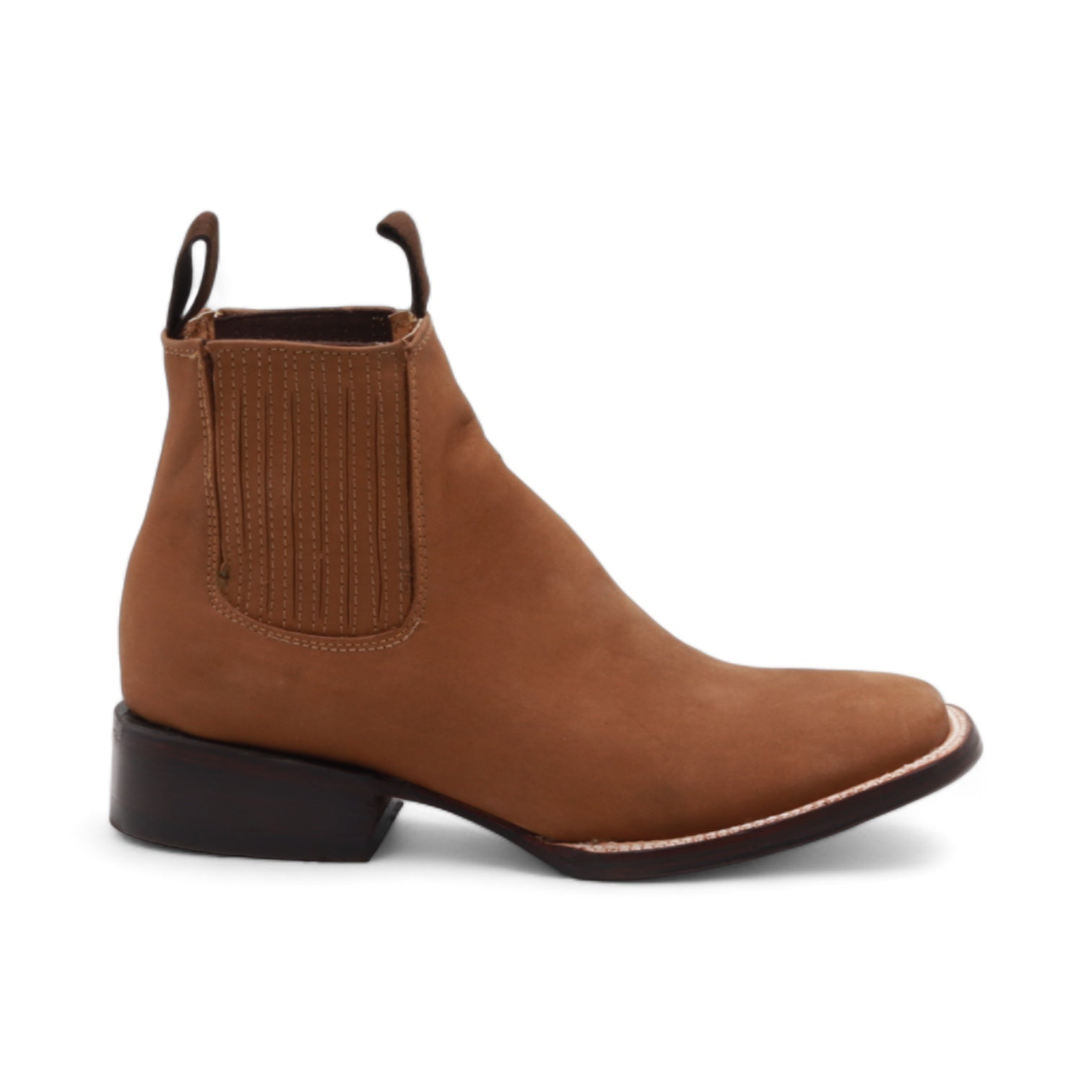 Evan Men's Camel Leather Short Boots