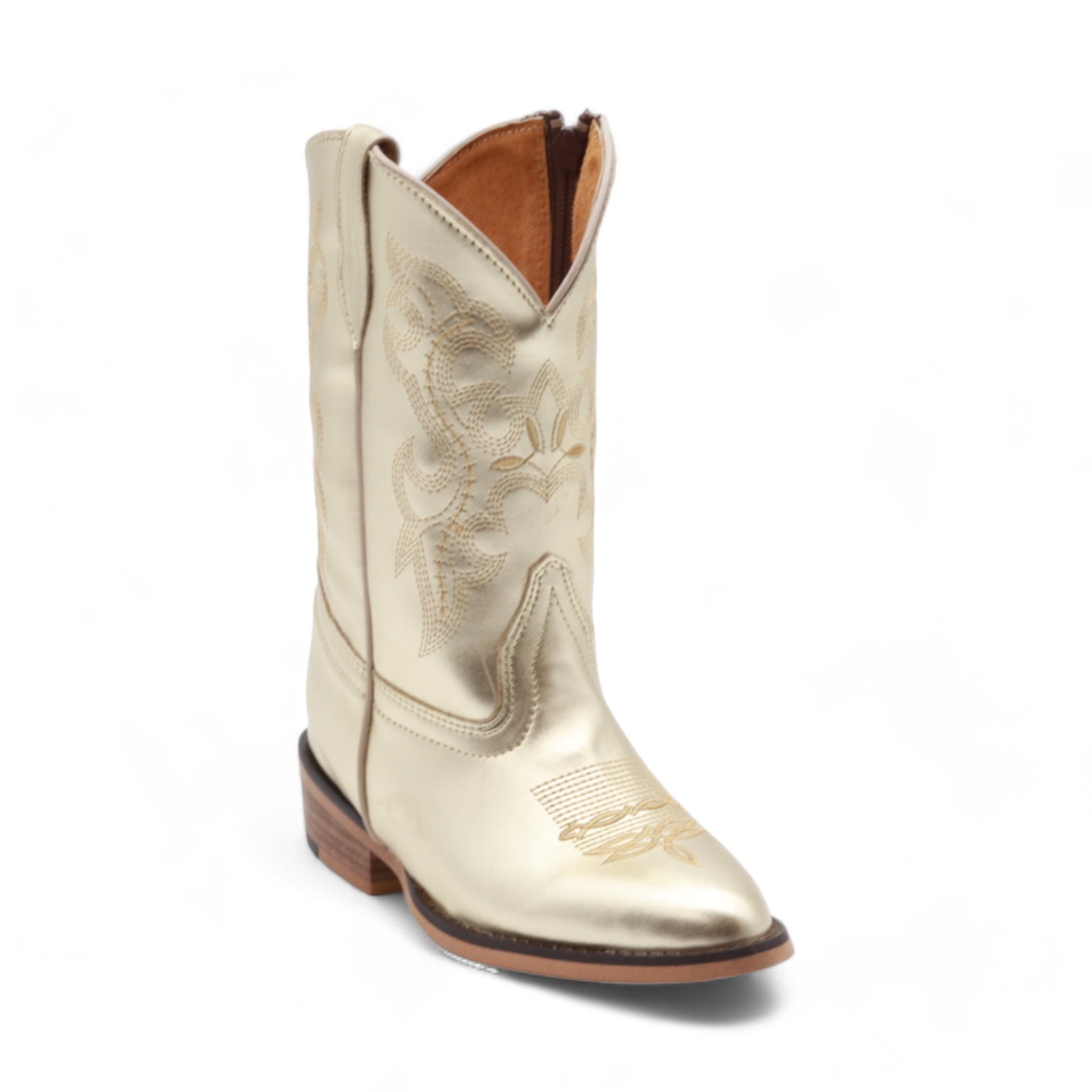 Sadie Juniors Gold Leather Boots