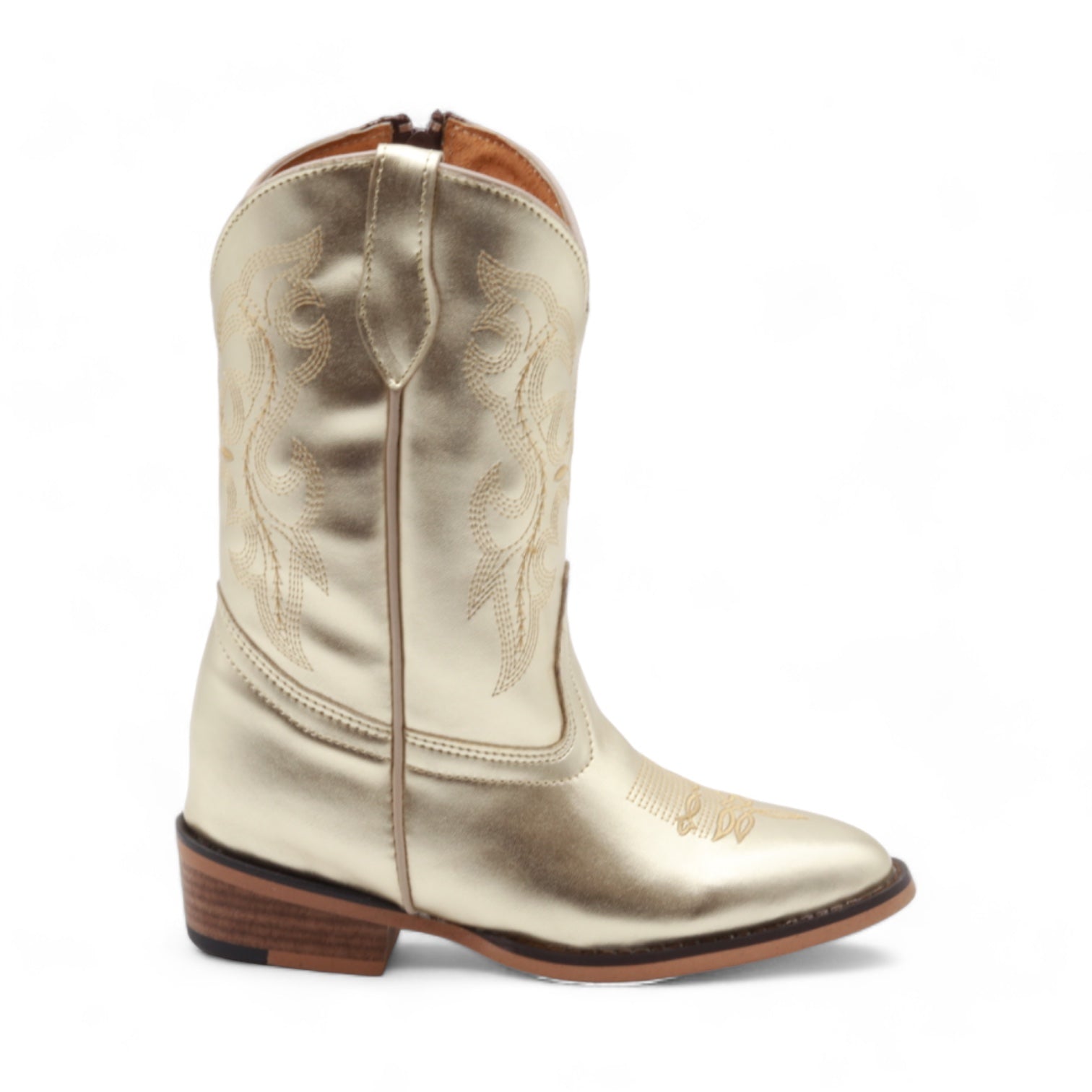 Sadie Juniors Gold Leather Boots