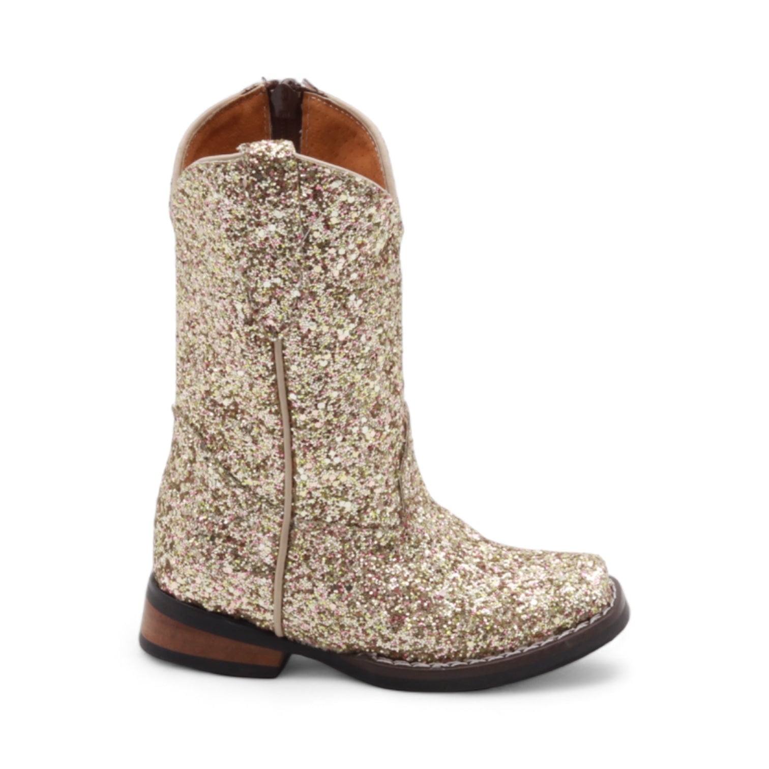 Annie Kids Gold Glitter Leather Boots