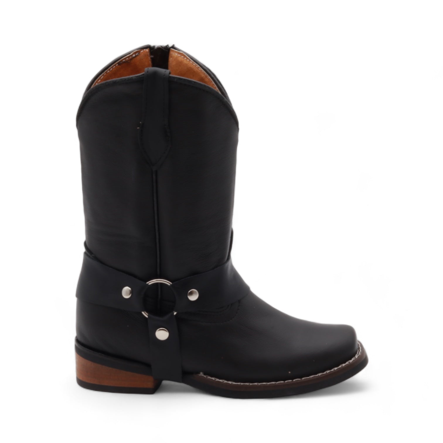 Bennett Juniors Black Leather Boots