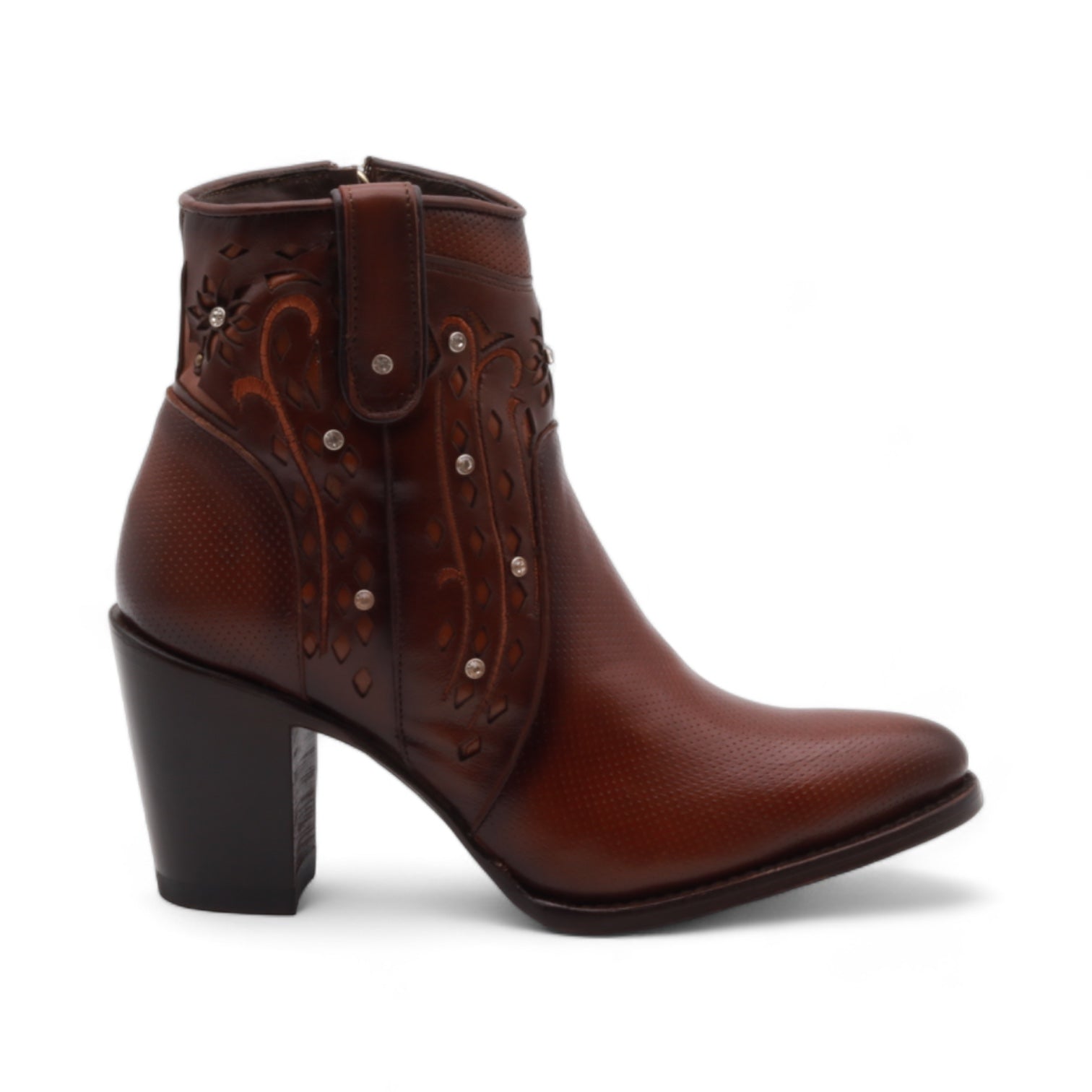 Abigail Women's Brown Leather Short Boots