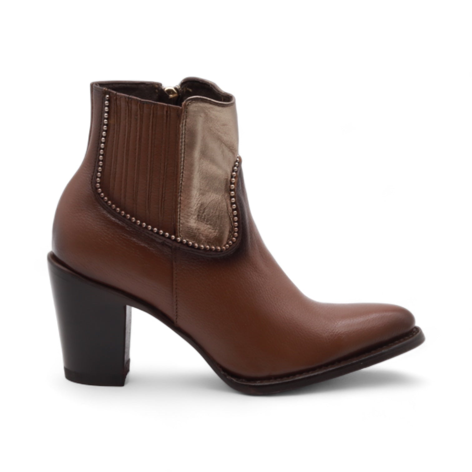 Emily Women's Brown Leather Short Boots