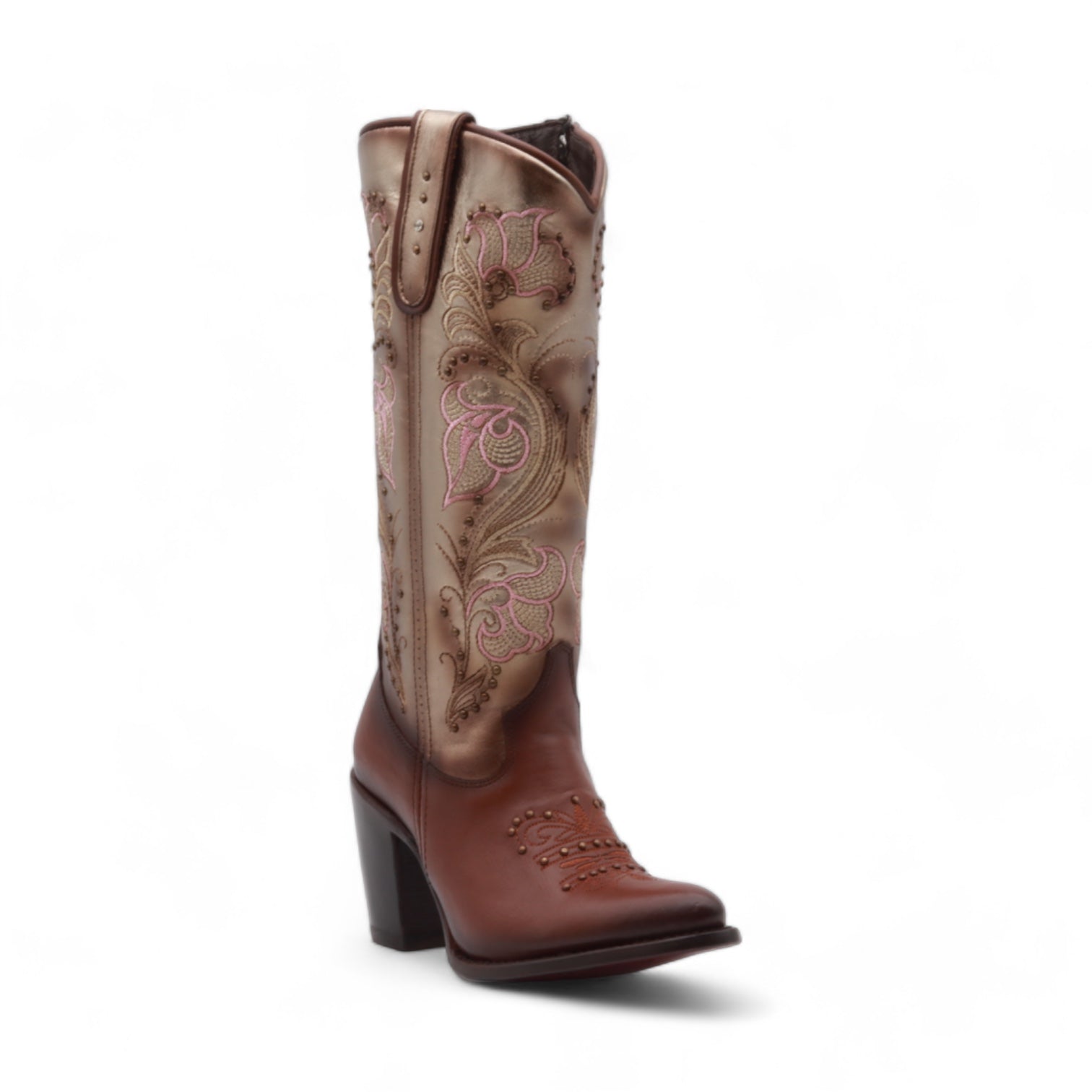 Camila Women's Gold Leather Boots
