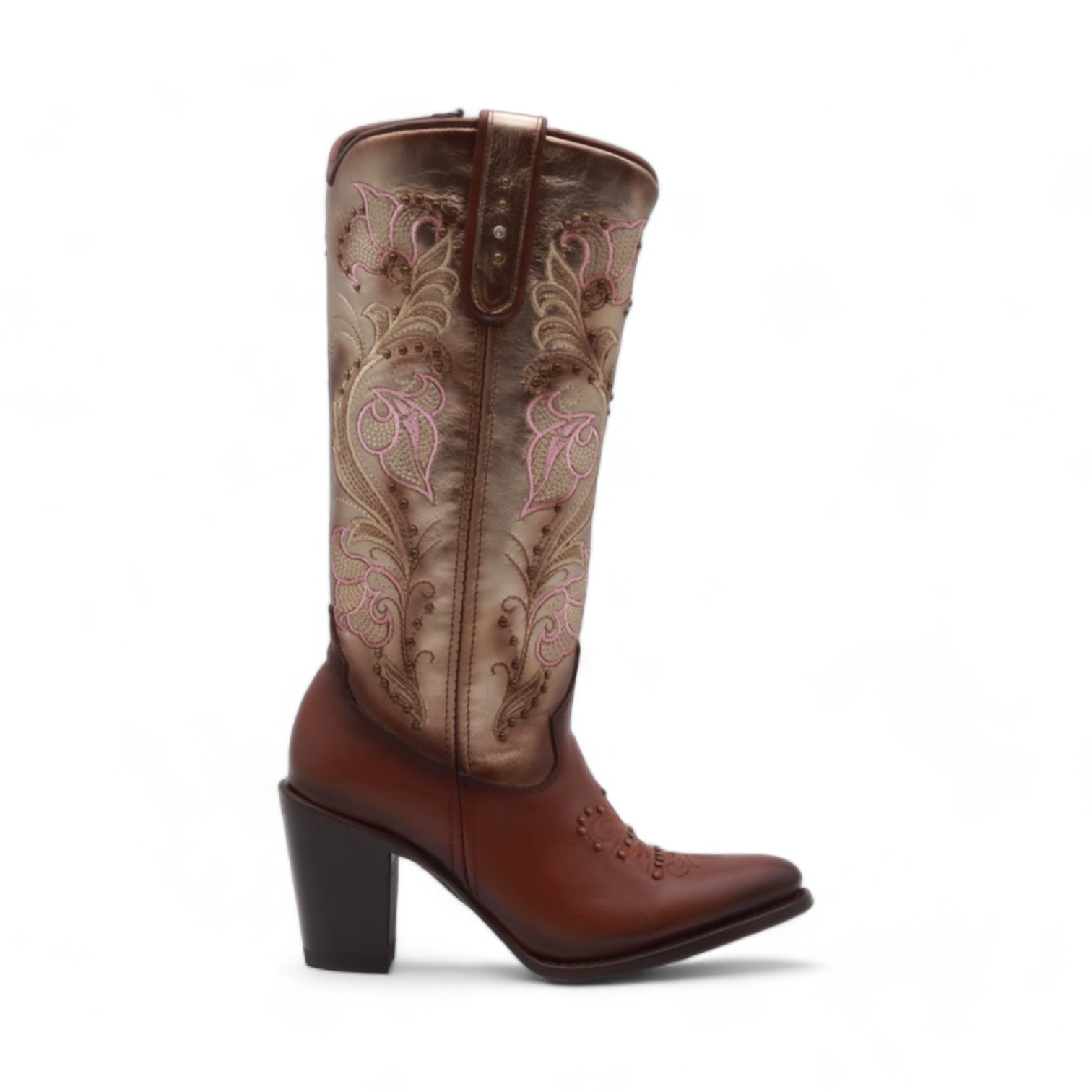 Camila Women's Gold Leather Boots