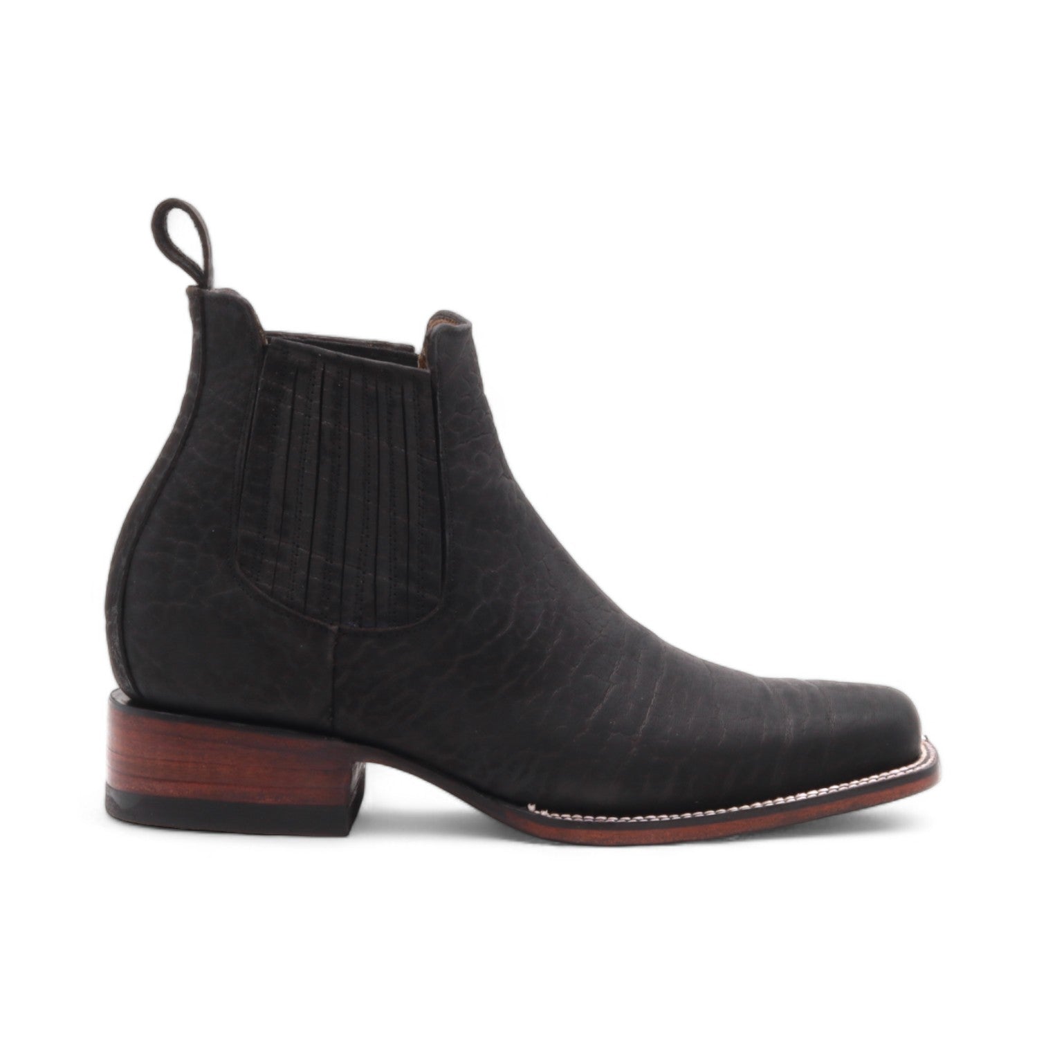 Coby Men's Black Bull Neck Leather Boots