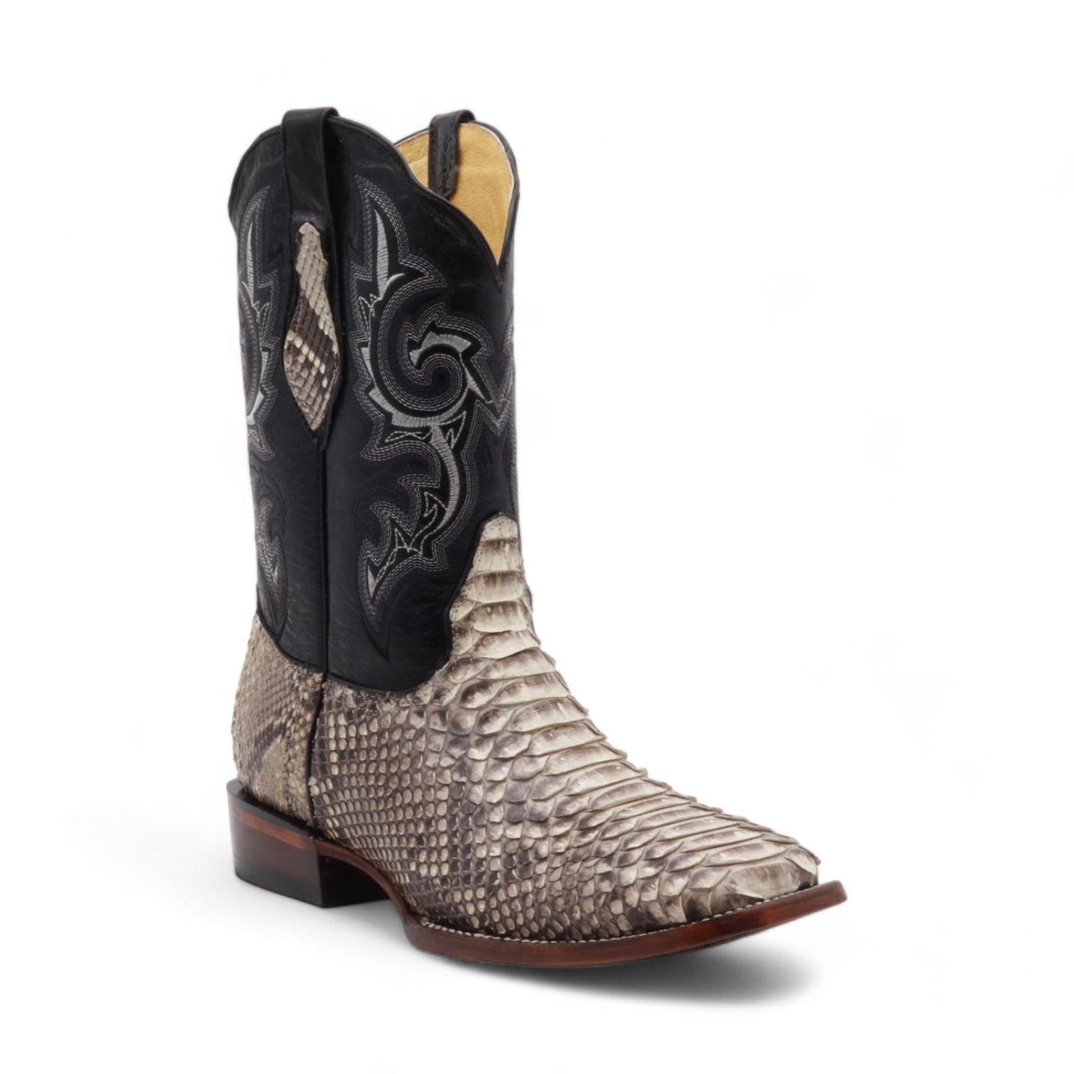 Rocco Men's Natural Python Exotic Leather Boots