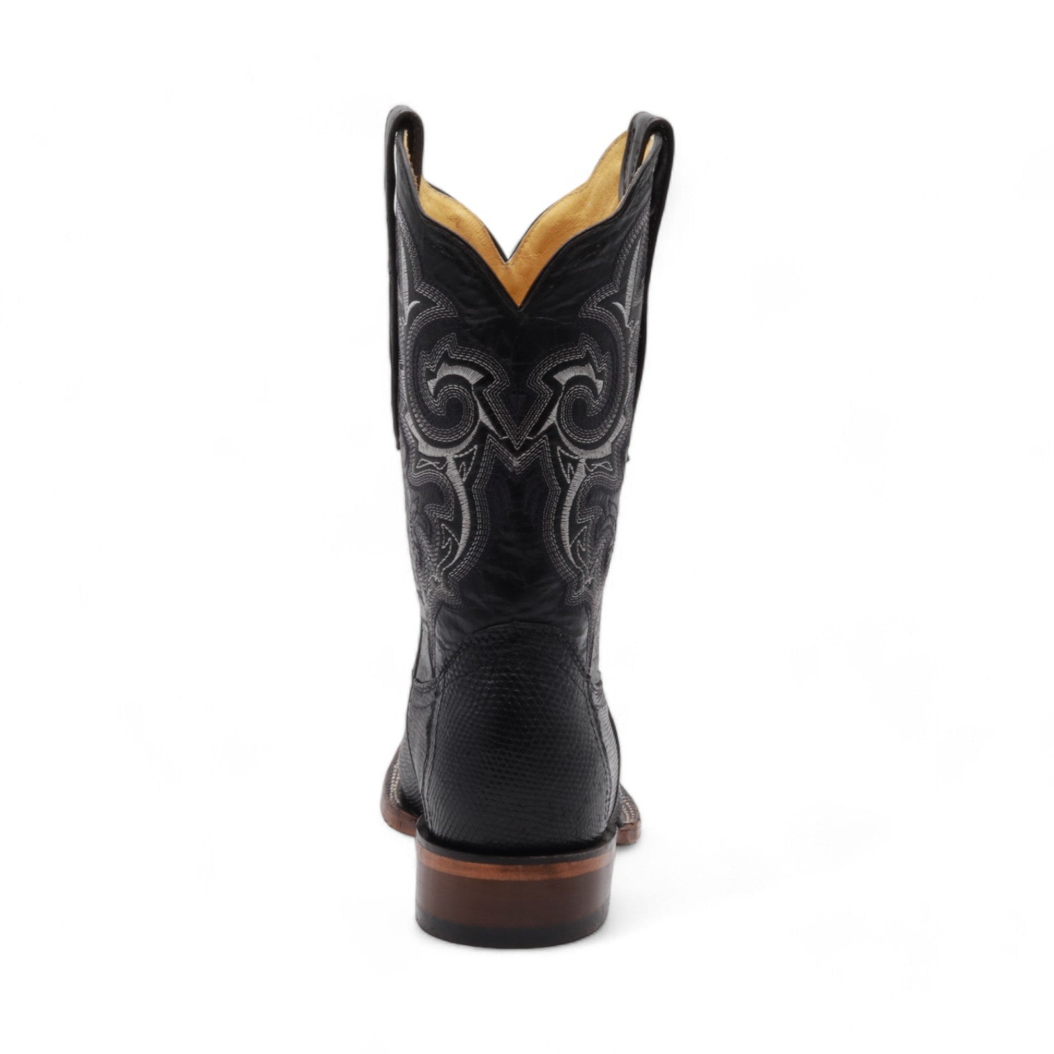 Malik Men's Black Lizard Exotic Leather Boots
