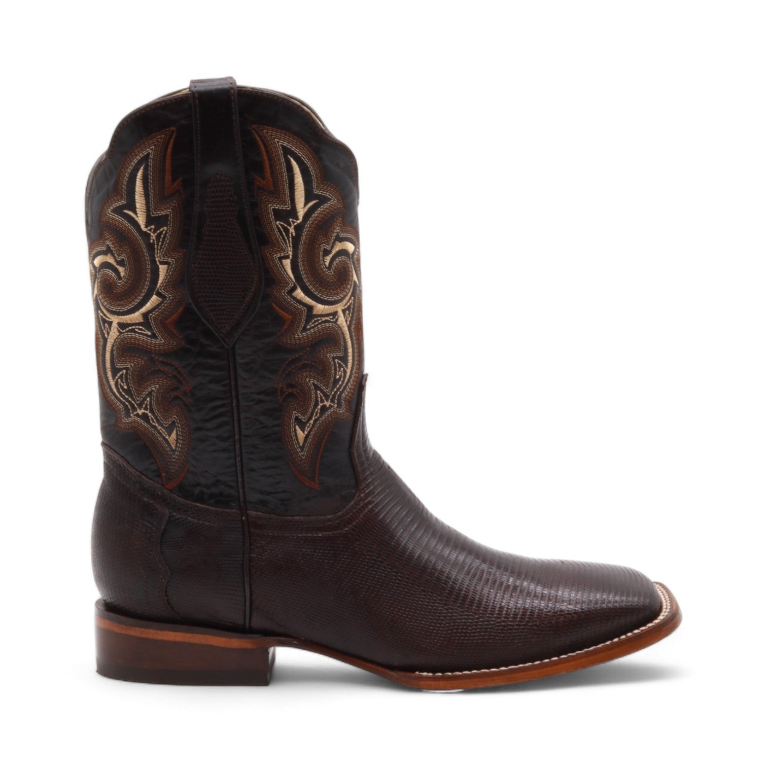 Malik Men's Brown Lizard Exotic Leather Boots
