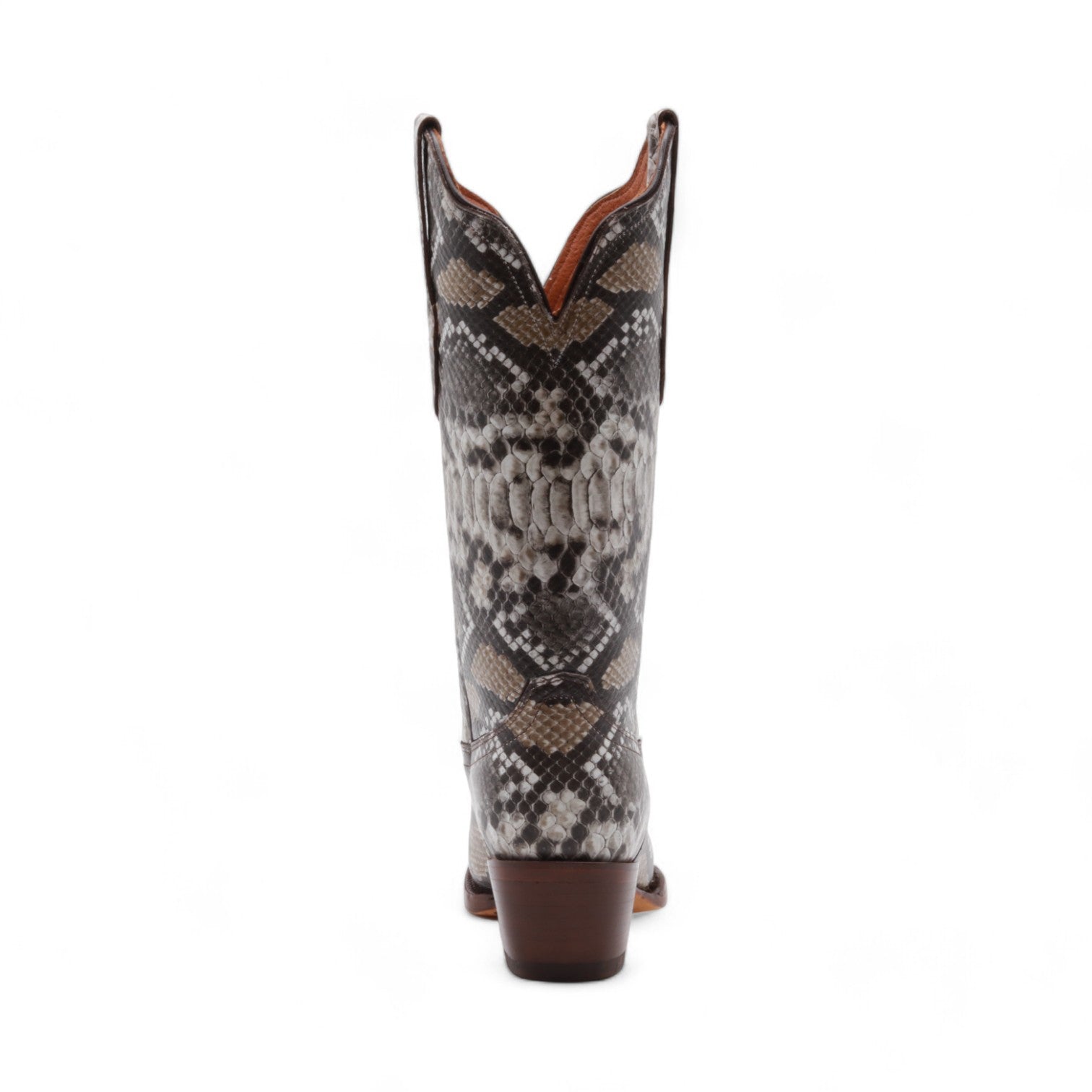 Lyra Women's Natural Snake Print Leather Boots