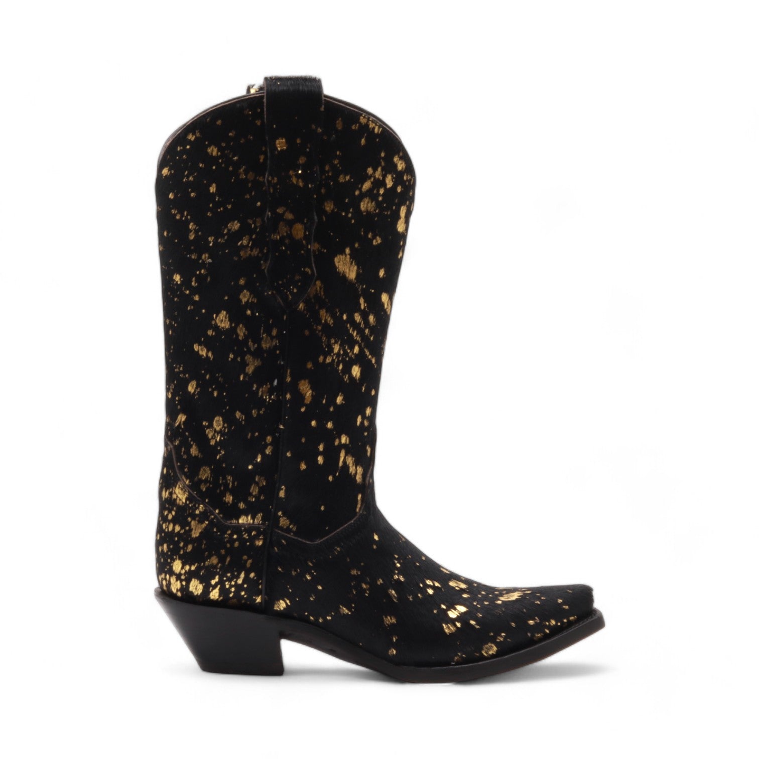 Alessa Women's Black Hair Leather Boots