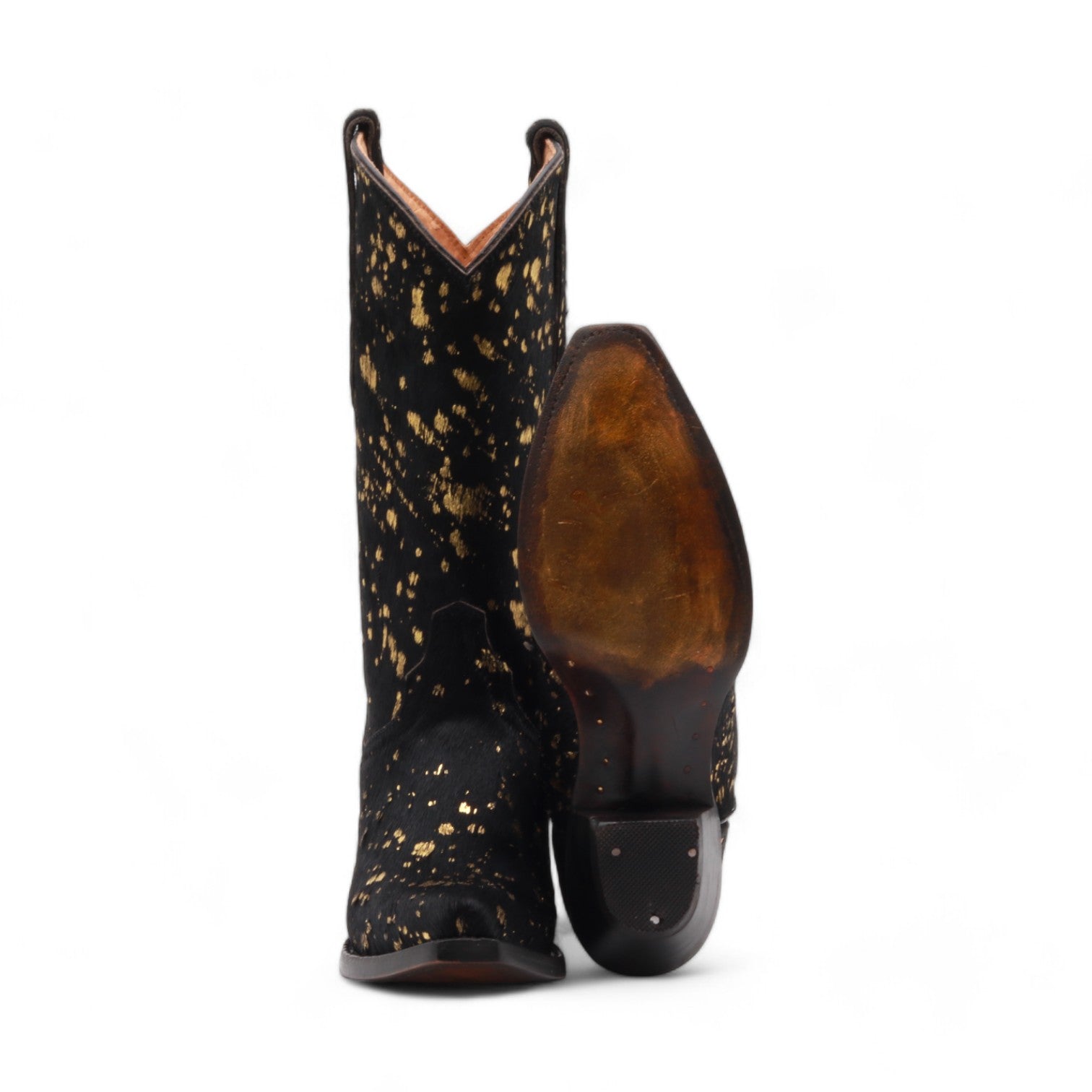 Alessa Women's Black Hair Leather Boots