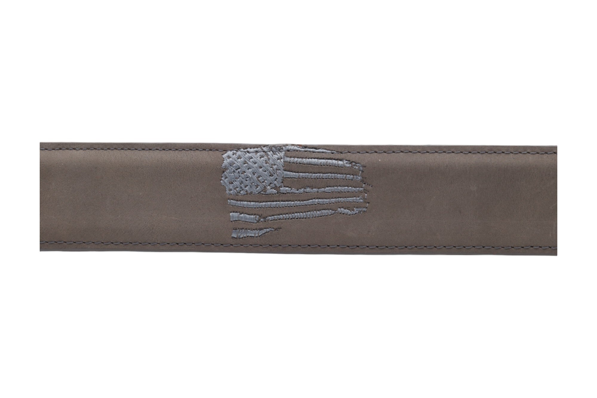 Patriot Gray Leather Belt