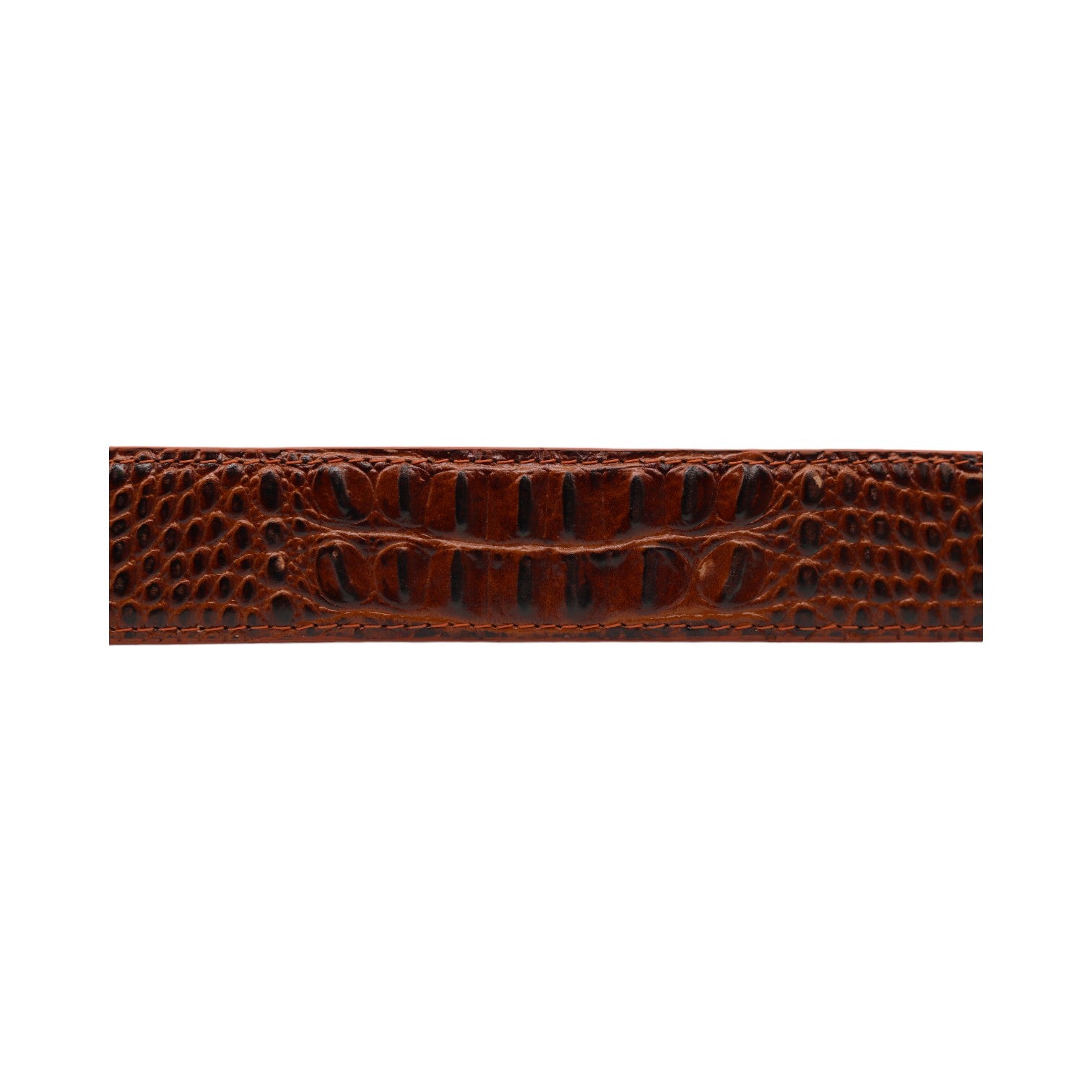 Illinois Shedron Crocodile Print Leather Belt