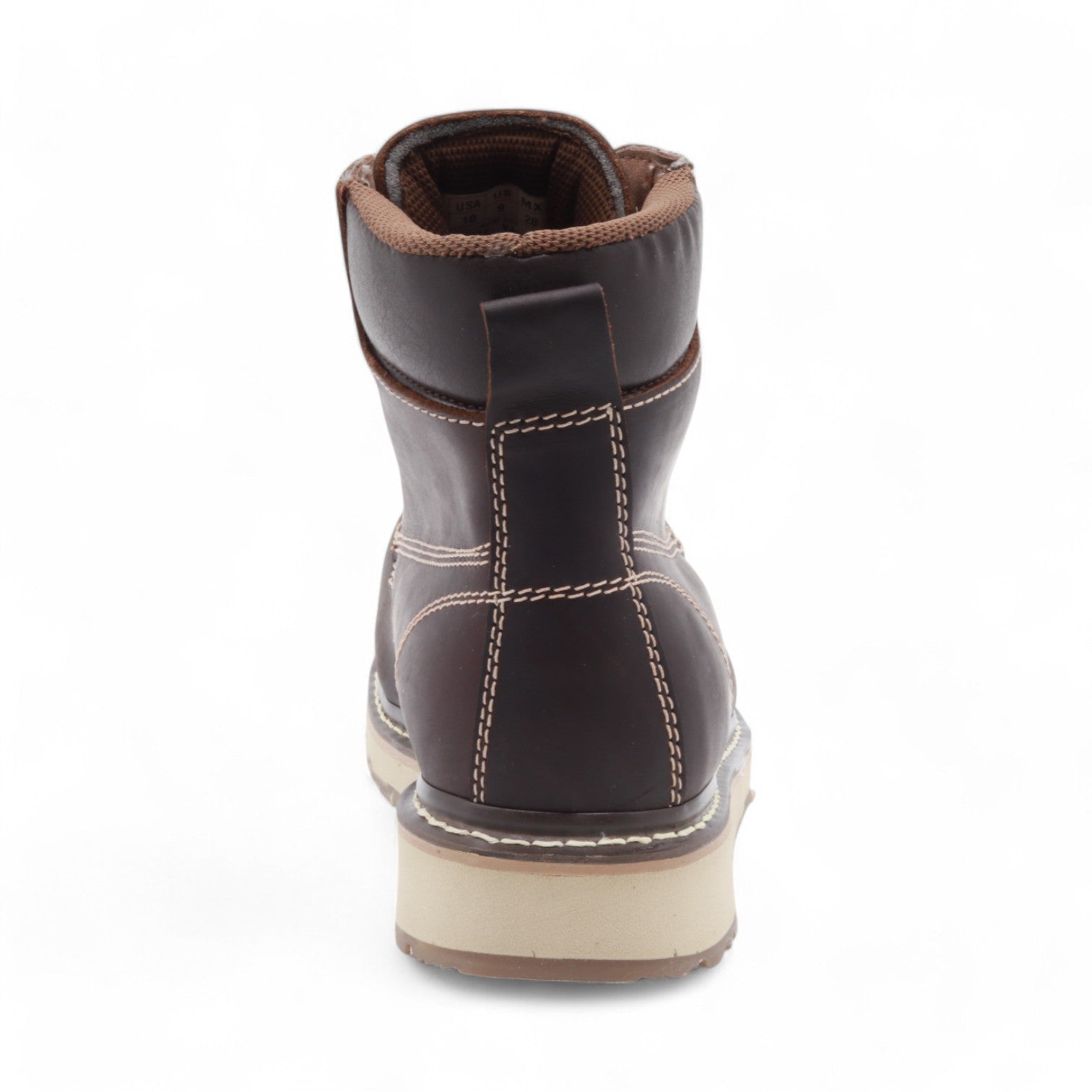 Antoa Cocoa Brown Leather Composite Safety Toe Short Boots