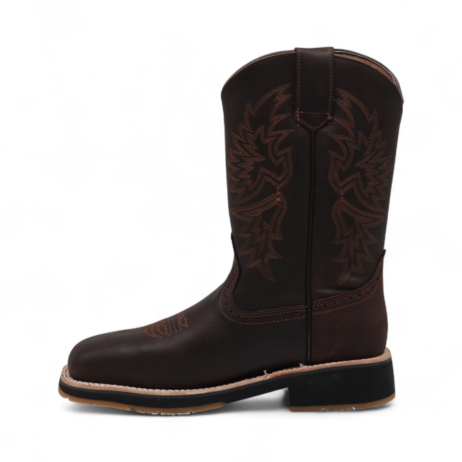 Mack Men's Dark Brown Steel Toe Leather Boots