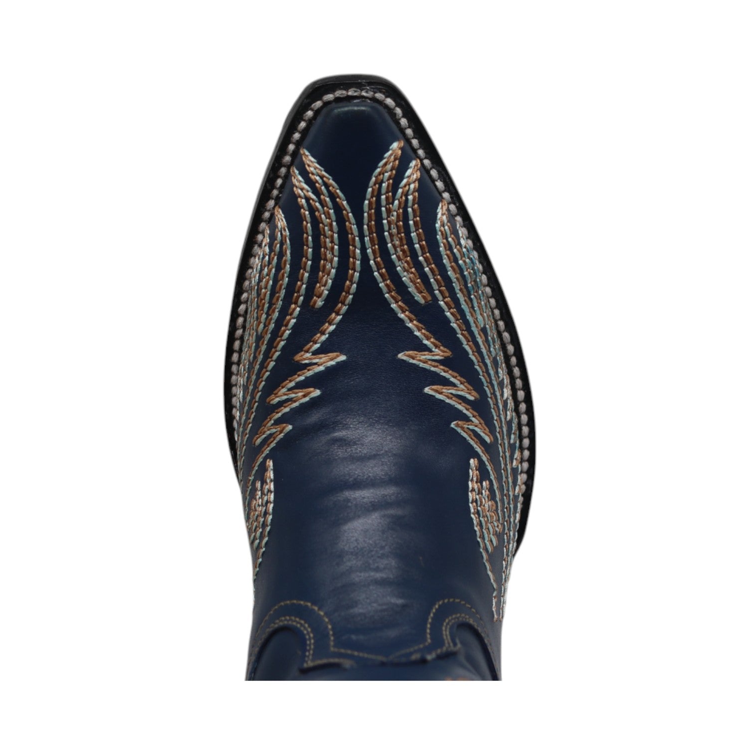 Napalina Women's Navy Blue Leather Boots