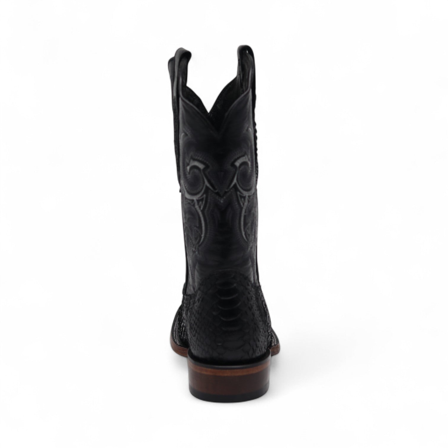 Rocco Men's Black Python Exotic Leather Boots
