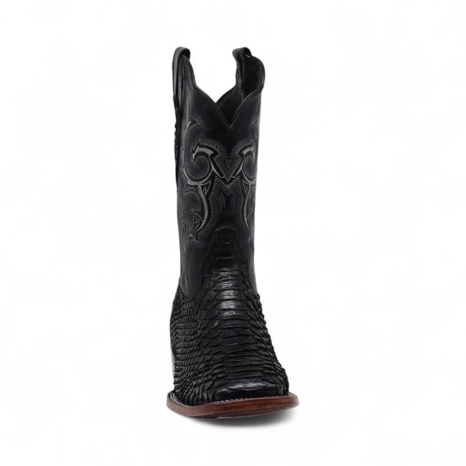 Rocco Men's Black Python Exotic Leather Boots