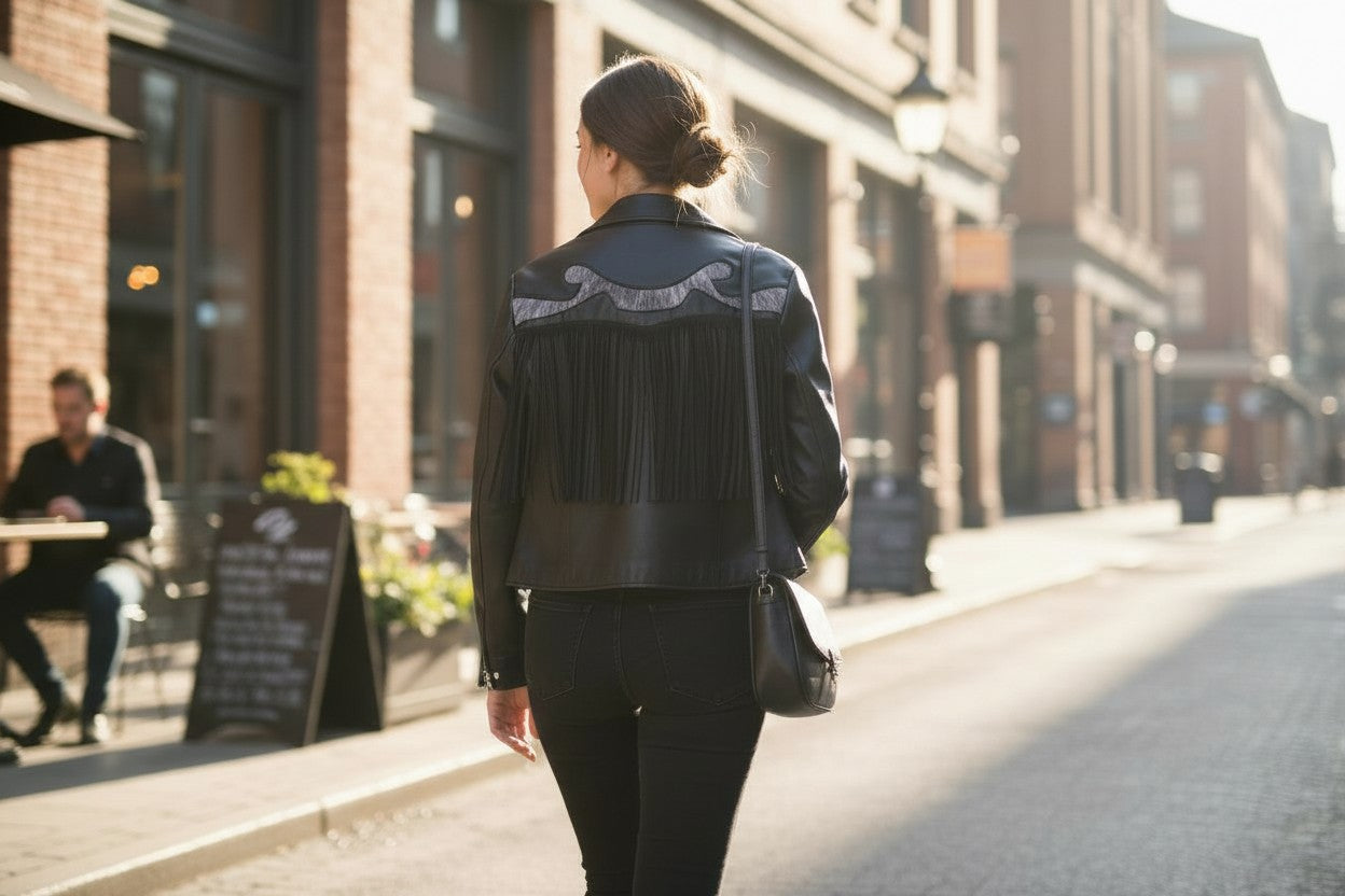 Serena Women's Black Leather Jacket