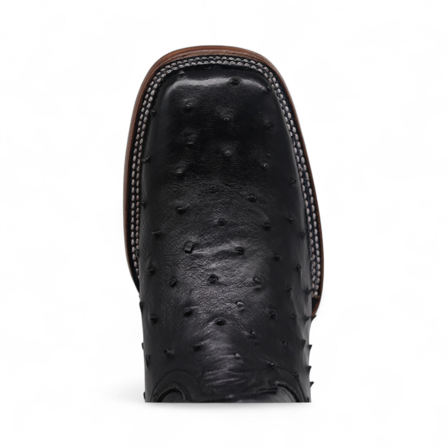 Tafari Men's Black Ostrich Exotic Leather Boots