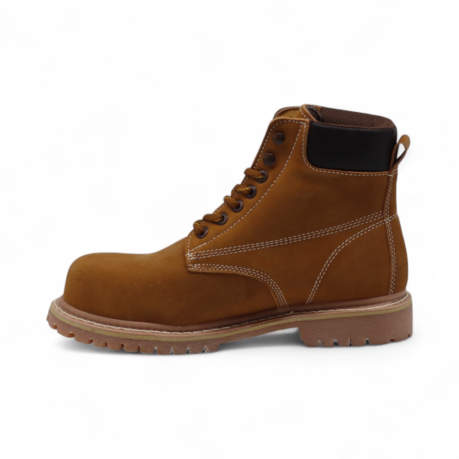 Timber Unisex Camel Leather Composite Safety Toe Short Boots