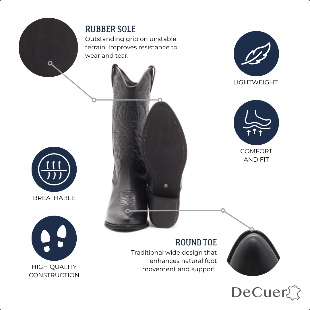 Cowgirl Women's Black Leather Boots