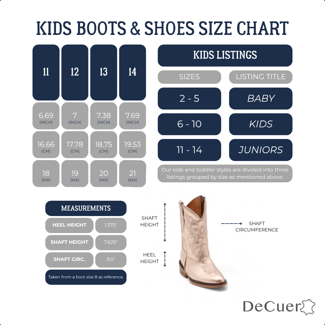 Sadie Kids Rose Gold Leather Boots