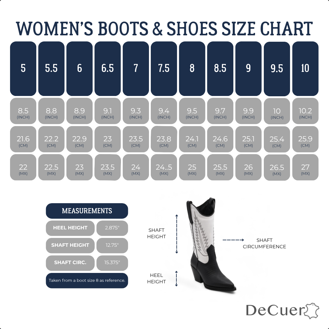 Cactus Women's Black & White Leather Boots