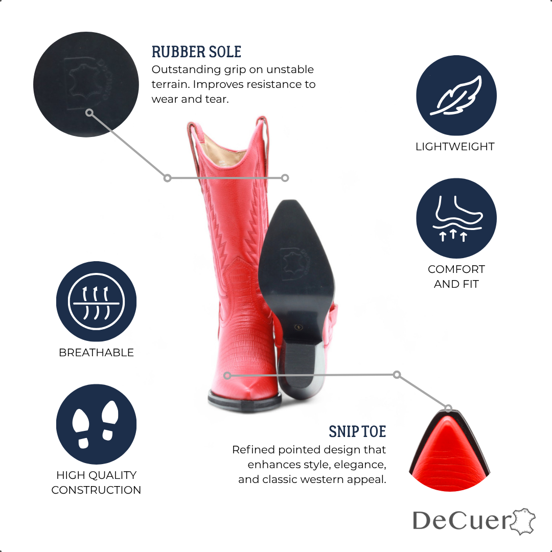 Cactus Women's Red Leather Boots